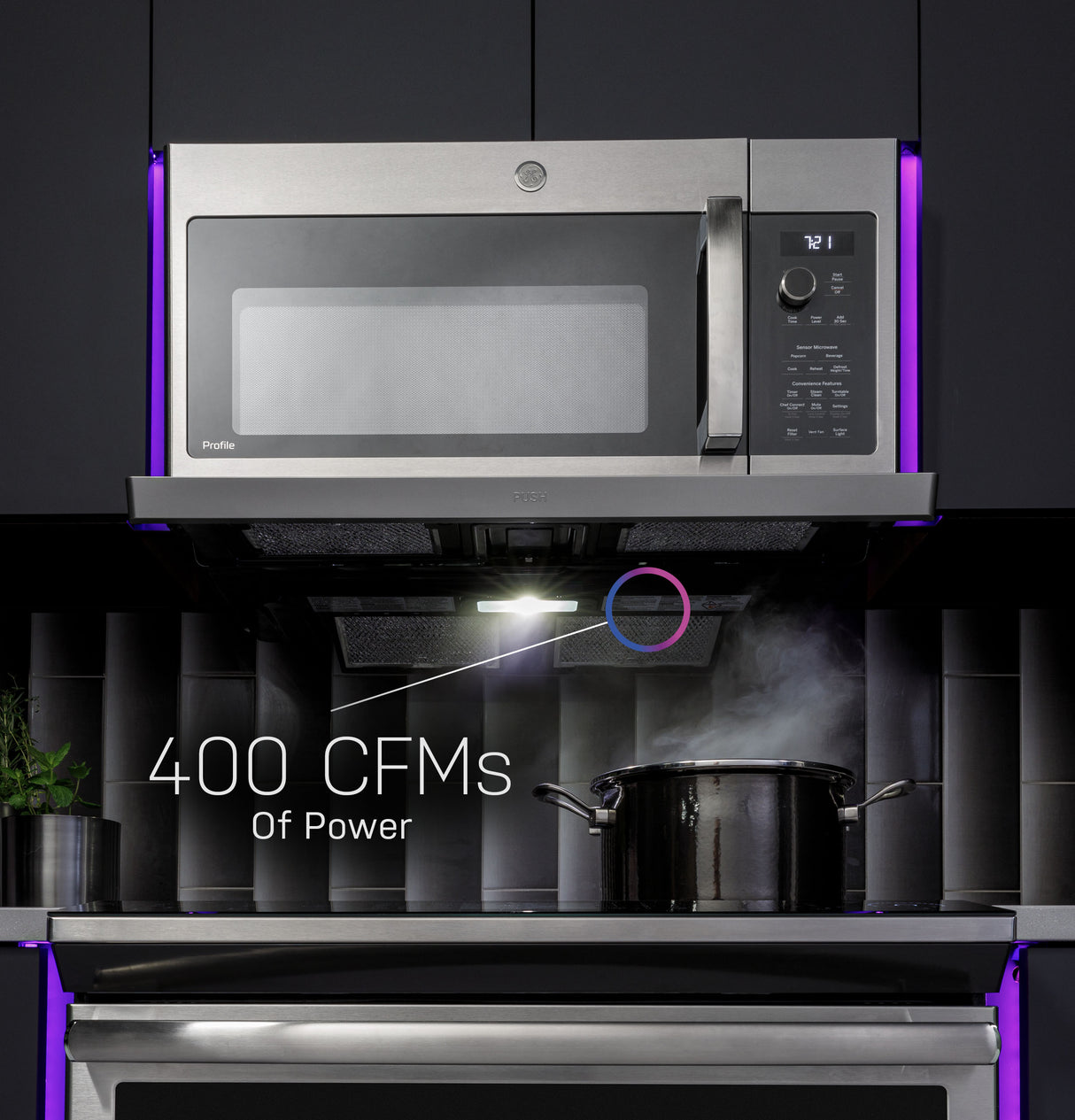 GE Profile™ 2.2 Cu. Ft. Over-the-Range Sensor Microwave Oven PVM9225RYSS