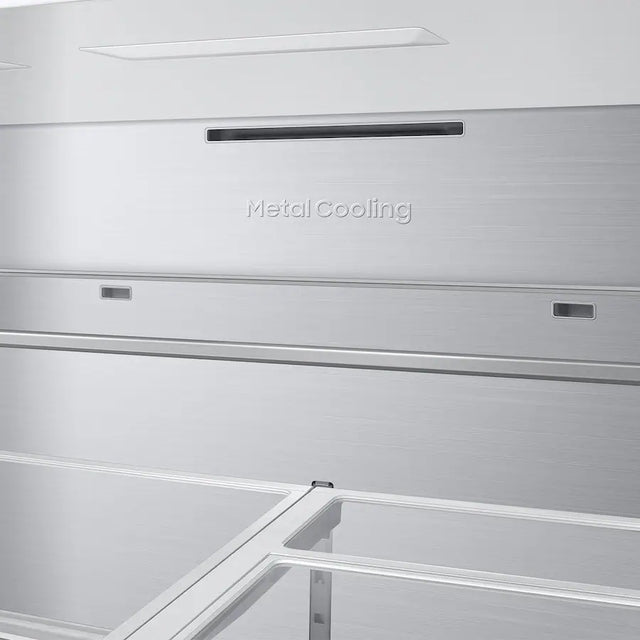 Samsung - Bespoke 29 cu. ft. 4-Door French Door Refrigerator with AI Family Hub+ - Charcoal Glass & Stainless Steel RF90F29AECRAA (S&D)