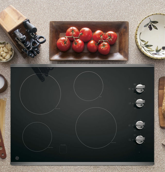 GE 30" Built-In Knob Control Electric Cooktop JP3030SWSS