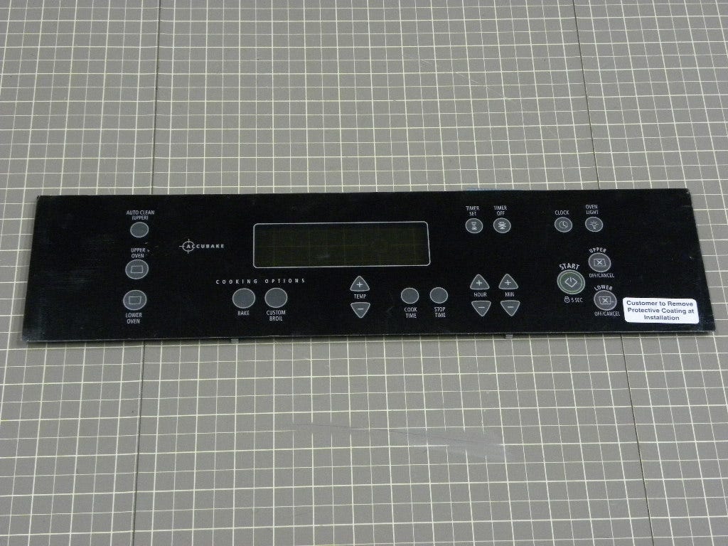 Whirlpool Range Switch Membrane (Black) 8304272