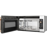 Cafe Appliance Package - 4 Piece Appliance Package with Gas Range - Matte White w/ Brushed Bronze Hardware