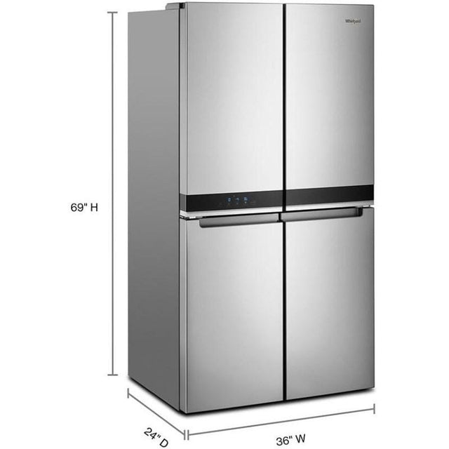 Whirlpool 36-inch Wide Counter Depth 4 Door Refrigerator - 19.4 cu. ft. WRQA59CNKZ