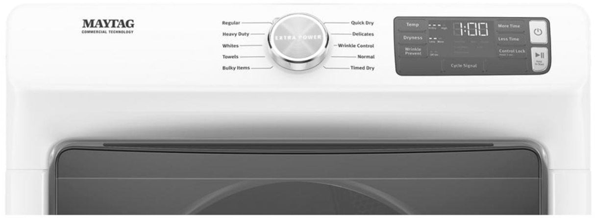 Maytag Front Load Electric Dryer with Extra Power and Quick Dry cycle - 7.3 cu. ft. MED5630HW