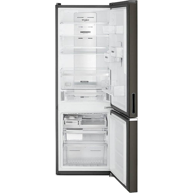 Whirlpool 24-inch Wide Bottom-Freezer Refrigerator - 12.9 cu. ft. WRB543CMJV-Black Stainless