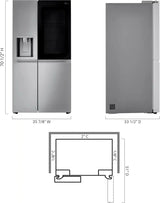 LG 27 cu. ft. Smart Side-By-Side InstaView® Door-in-Door® Refrigerator with Craft Ice™ LRSVS2706S