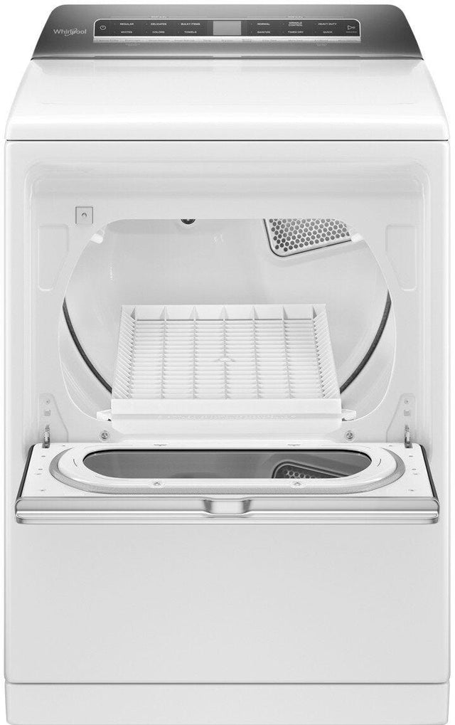 Whirlpool 7.4 cu. ft. Top Load Electric Dryer with Advanced Moisture Sensing WED8127LW-White