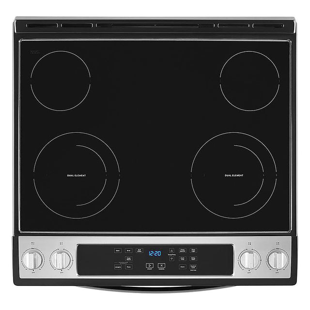 4.8 Cu. Ft. Whirlpool Electric Range with Frozen Bake Technology WEE515S0LS-Stainless Steel