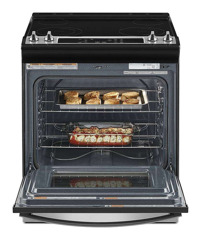 4.8 Cu. Ft. Whirlpool Electric Range with Frozen Bake Technology WEE515S0LS-Stainless Steel