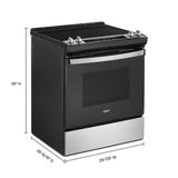 4.8 Cu. Ft. Whirlpool Electric Range with Frozen Bake Technology WEE515S0LS-Stainless Steel