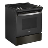 4.8 Cu. Ft. Whirlpool Electric Range with Frozen Bake Technology WEE515S0LV-Black Stainless