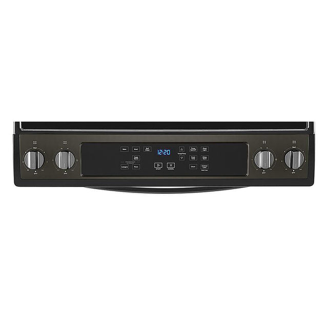 4.8 Cu. Ft. Whirlpool Electric Range with Frozen Bake Technology WEE515S0LV-Black Stainless