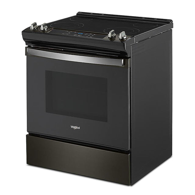 4.8 Cu. Ft. Whirlpool Electric Range with Frozen Bake Technology WEE515S0LV-Black Stainless