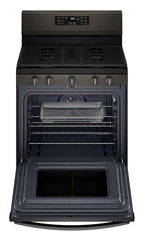 Whirlpool 5.0 Cu. Ft. Gas 5-in-1 Air Fry Oven WFG550S0LV-Black Stainless