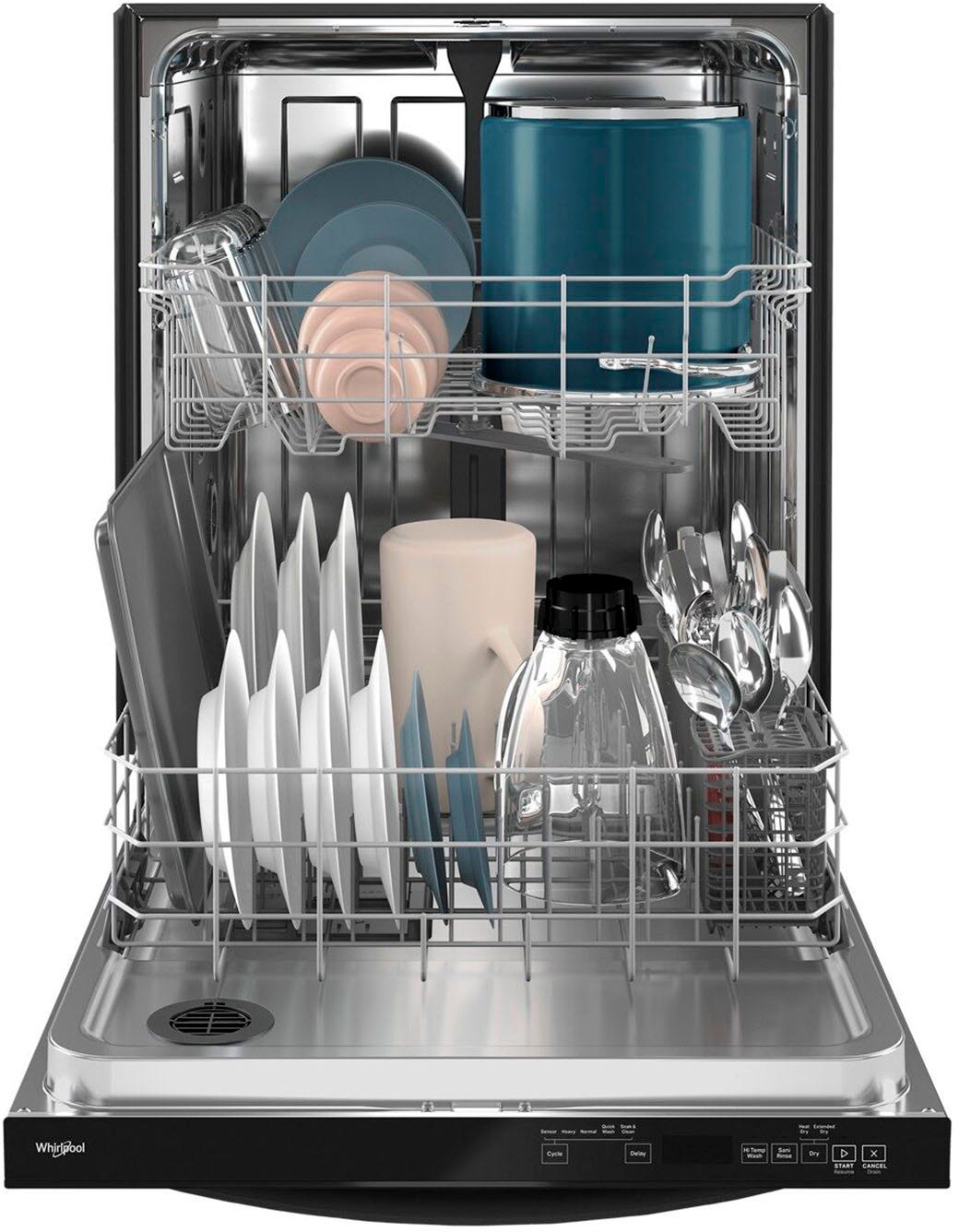 Whirlpool Large Capacity Dishwasher with Tall Top Rack WDT740SALB