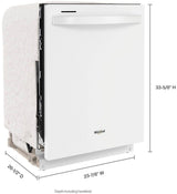 Whirlpool Large Capacity Dishwasher with Tall Top Rack WDT740SALW-White