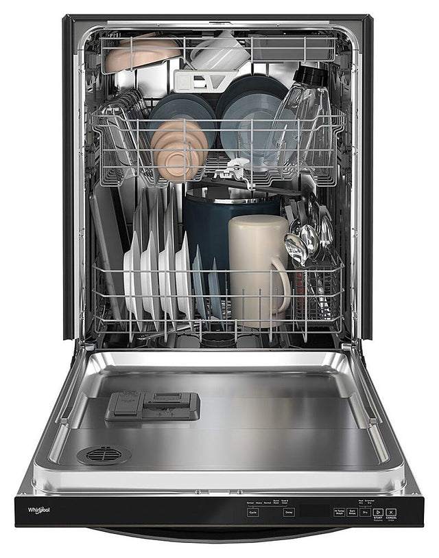 Whirlpool Fingerprint Resistant Dishwasher with 3rd Rack Large Capacity WDT970SAK-Black Stainless