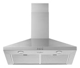 Whirlpool 30" Chimney Wall Mount Range Hood WVW53UC0LS-Stainless Steel