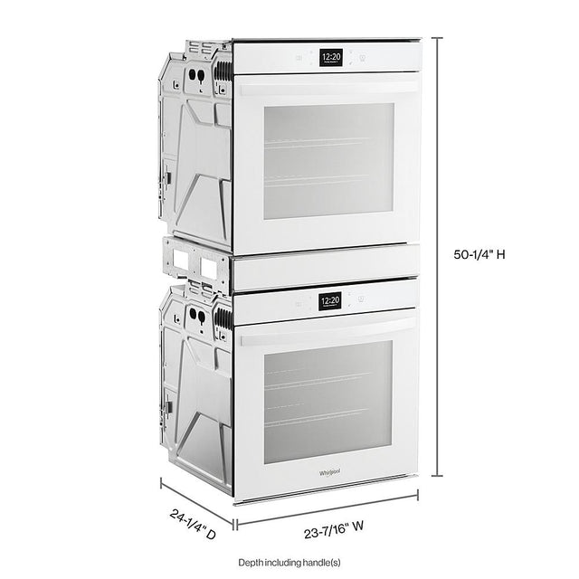 Whirlpool 5.8 Cu. Ft. 24 Inch Double Wall Oven with Convection WOD52ES4MW-White