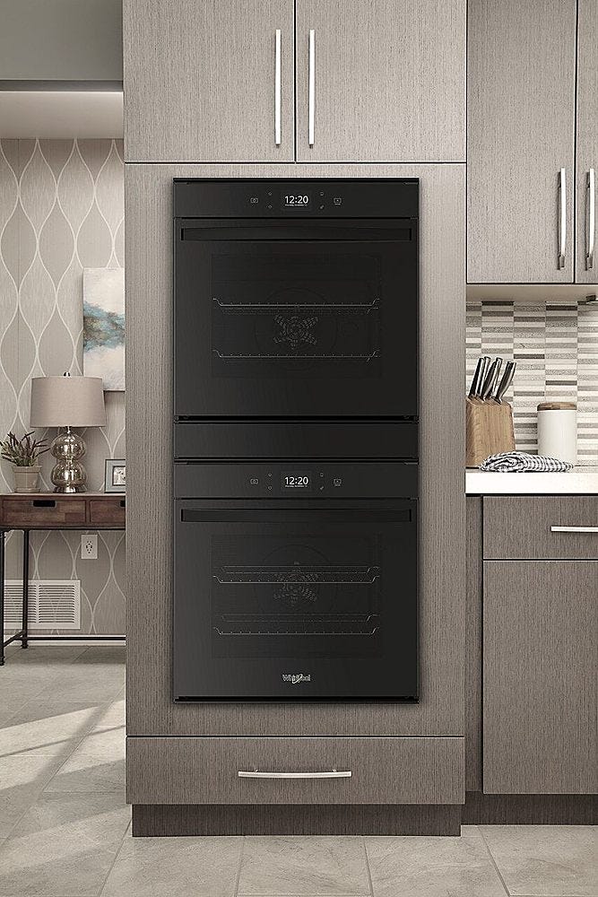 Whirlpool 5.8 Cu. Ft. 24 Inch Double Wall Oven with Convection WOD52ES4MB
