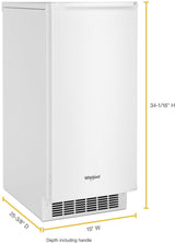 Whirlpool® 15-inch Icemaker with Clear Ice Technology WUI75X15HW