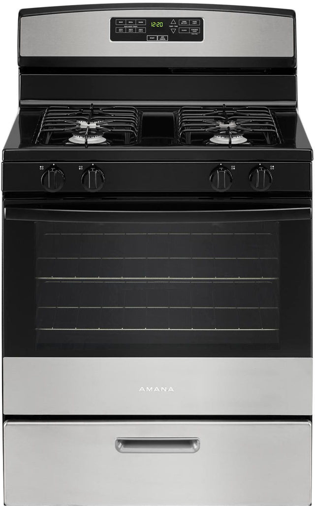 Amana 30-inch Gas Range with Bake Assist Temps  AGR6303MMS-Stainless Steel