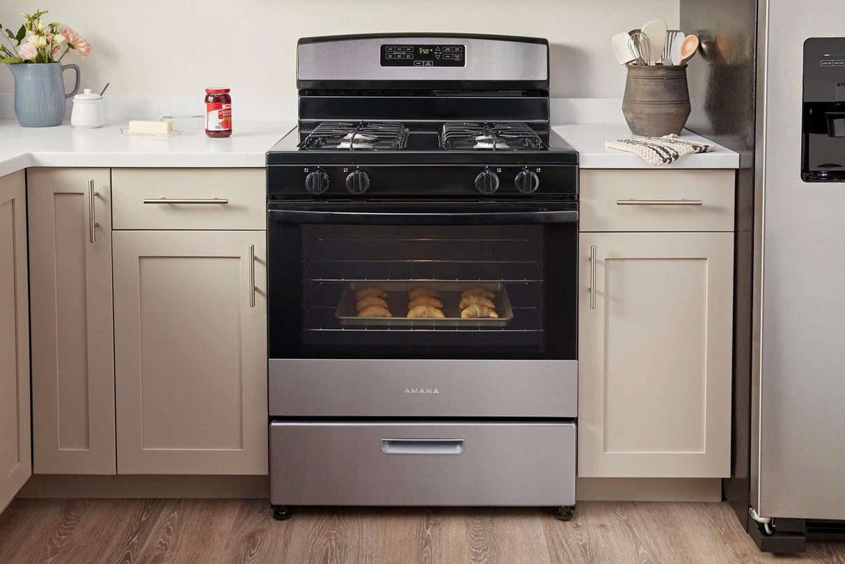 Amana 30-inch Gas Range with Bake Assist Temps  AGR6303MMS