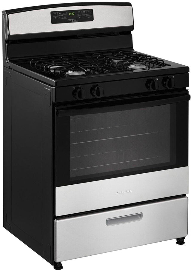 Amana 30-inch Gas Range with Bake Assist Temps  AGR6303MMS-Stainless Steel