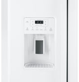 GE® ENERGY STAR® 27.9 Cu. Ft. Side-By-Side Refrigerator with Extra Tall Dispenser and In-Door Icemaker GSS23GGPWW