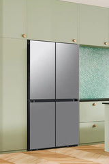 Samsung - Bespoke 29 Cu. Ft. 4-Door Flex French Door Refrigerator with Beverage Center - Stainless Steel RF29DB9600QLAA