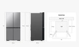Samsung - Bespoke 29 Cu. Ft. 4-Door Flex French Door Refrigerator with Beverage Center - Stainless Steel RF29DB9600QLAA