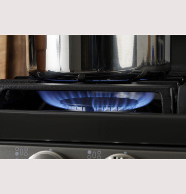 GE® 30" Free-Standing Gas Convection Range with No Preheat Air Fry JGB735SP1SS (S&D)