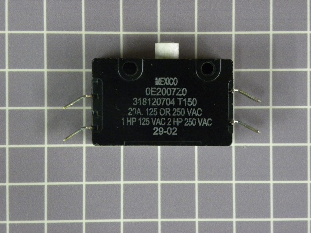 Electrolux Range Latch Switch 318120704
