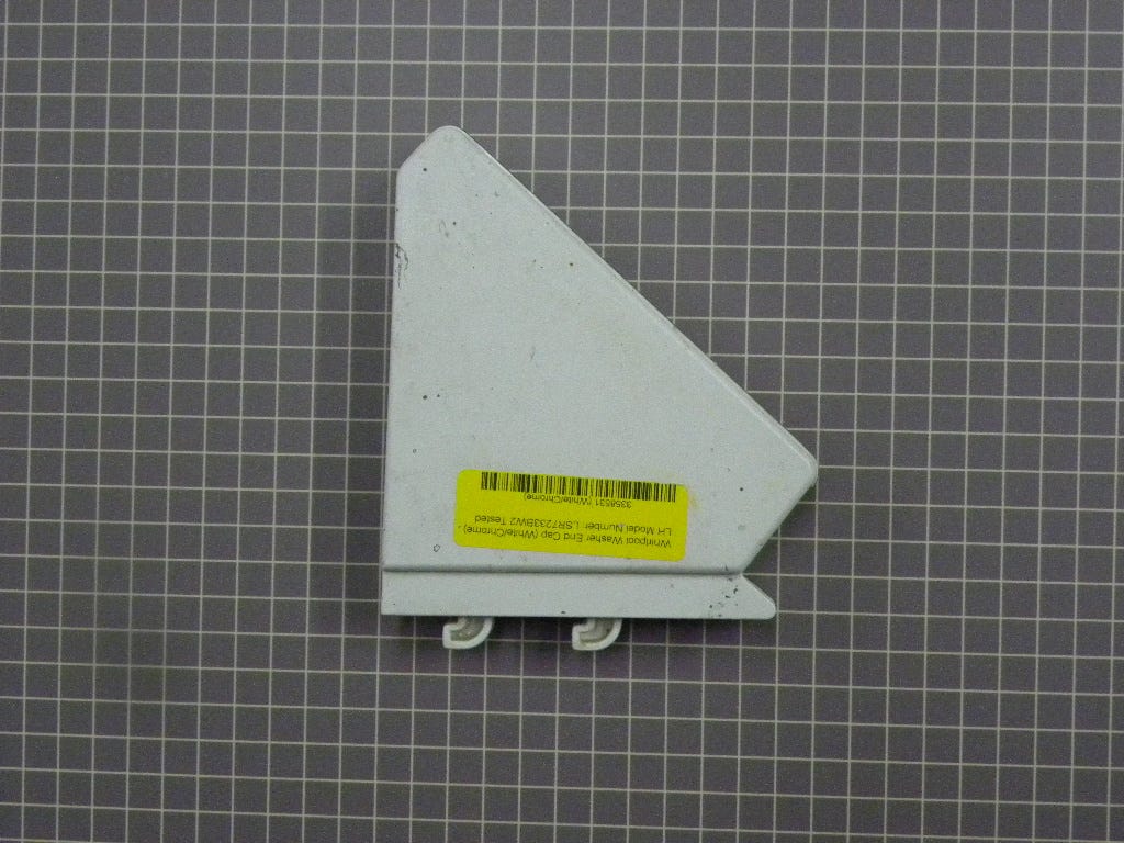 Whirlpool Washer End Cap (White/Chrome) LH 3358531