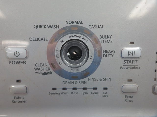 Whirlpool Washer Console (White) W10238296