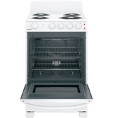 Hotpoint 24" Electric Free-Standing Front-Control Range RAS240DMWW