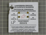 Whirlpool Range Conversion Orifices For Surface Burners 8523418
