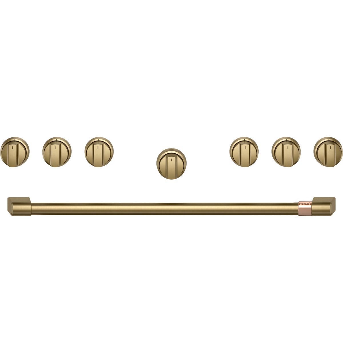 CAFÉ™ 36" Brushed Brass Handle & Knob Set for Pro Range and Rangetop CXPR6HKPTCG