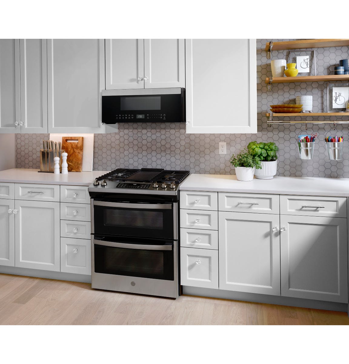 GE Profile 1.2 Cu. Ft. Over-the-Range Low Profile Sensor Microwave Oven UVM9125STSS