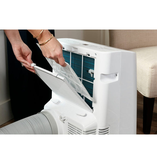 GE 14,000 BTU Heat/Cool Portable Air Conditioner for Medium Rooms up to 550 sq ft. (9,950 BTU SACC) APSA13YBMW