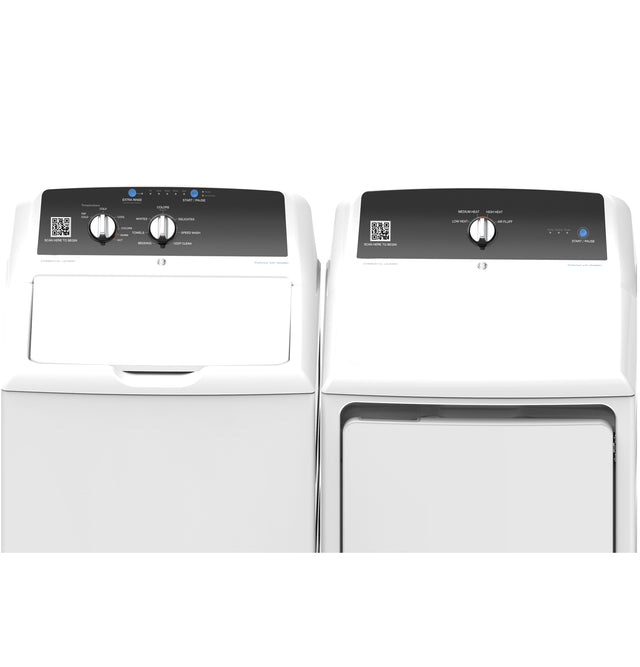 GE® 7.4 cu. ft. Capacity aluminized alloy drum Commercial Electric Dryer with Sensor Dry, Built-In App Payment System SITE WIFI REQUIRED VTD52EASRWB