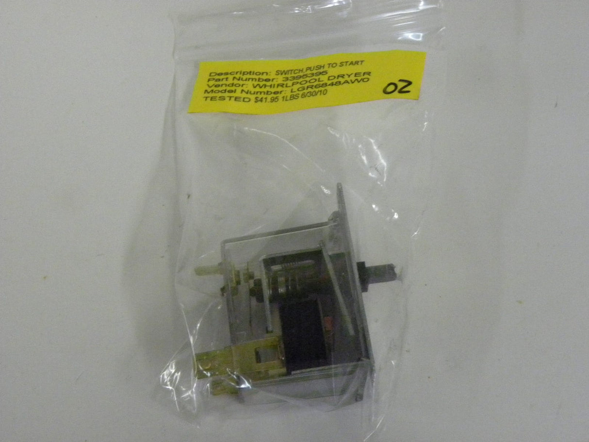 Whirlpool Dryer Push to Start Switch 3395395