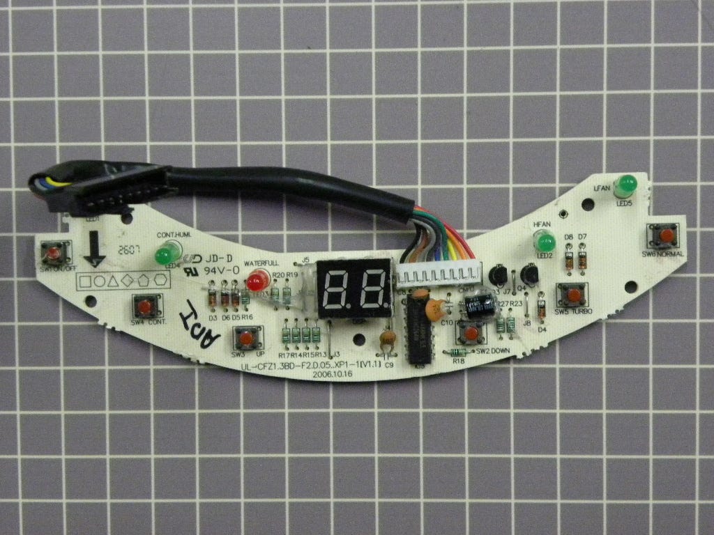 GE Dehumidifier Display PCB AHH40LKG1