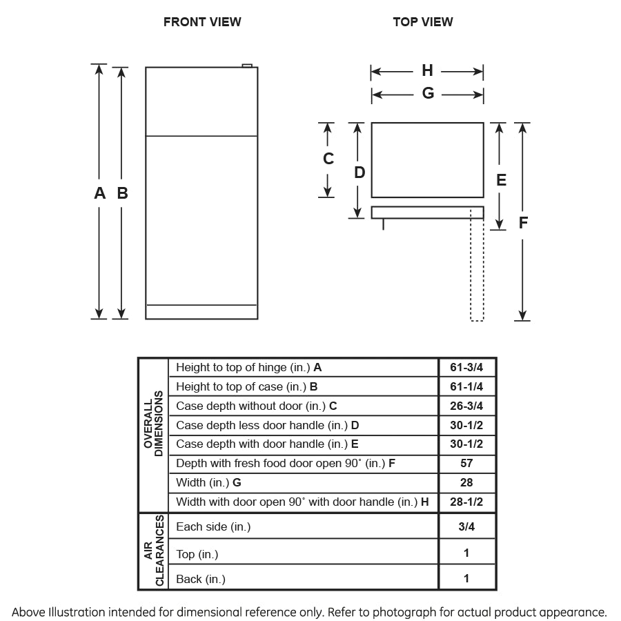 Hotpoint ENERGY STAR 15.6 Cu. Ft. Recessed Handle Top-Freezer Refrigerator HPE16BTNLWW
