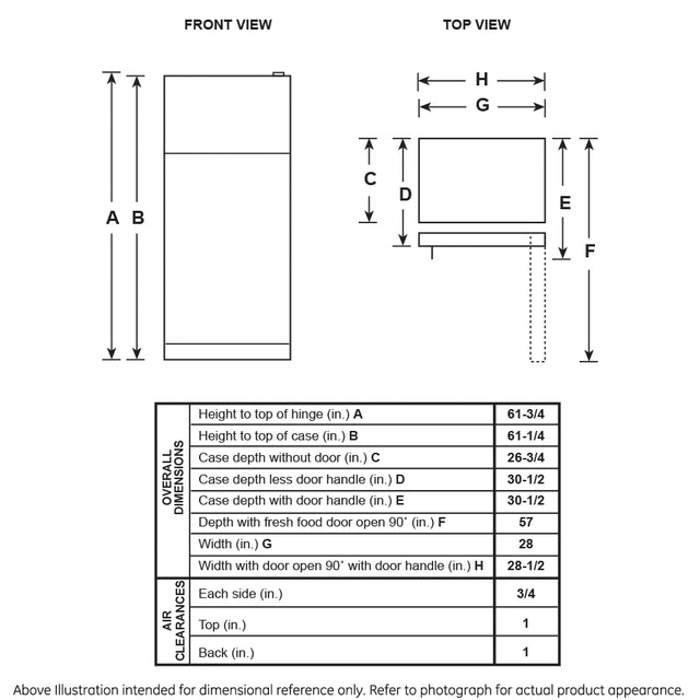 Hotpoint ENERGY STAR 15.6 Cu. Ft. Recessed Handle Top-Freezer Refrigerator HPE16BTNRWW