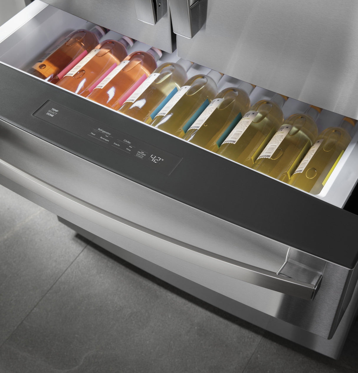 GE Profile™ 22.4 Cu. Ft. Smart Counter-Depth Fingerprint Resistant 4-Door French-Door Refrigerator with Door In Door PXD22BYPFS