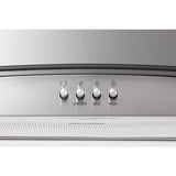 Whirlpool 36" Curved Glass Wall Mount Range Hood WVW51UC6LS