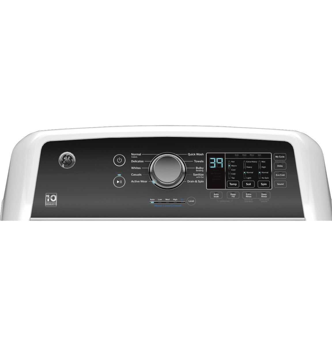 GE 4.5 cu. ft. Capacity Washer with Water Level Control GTW585BSVWS