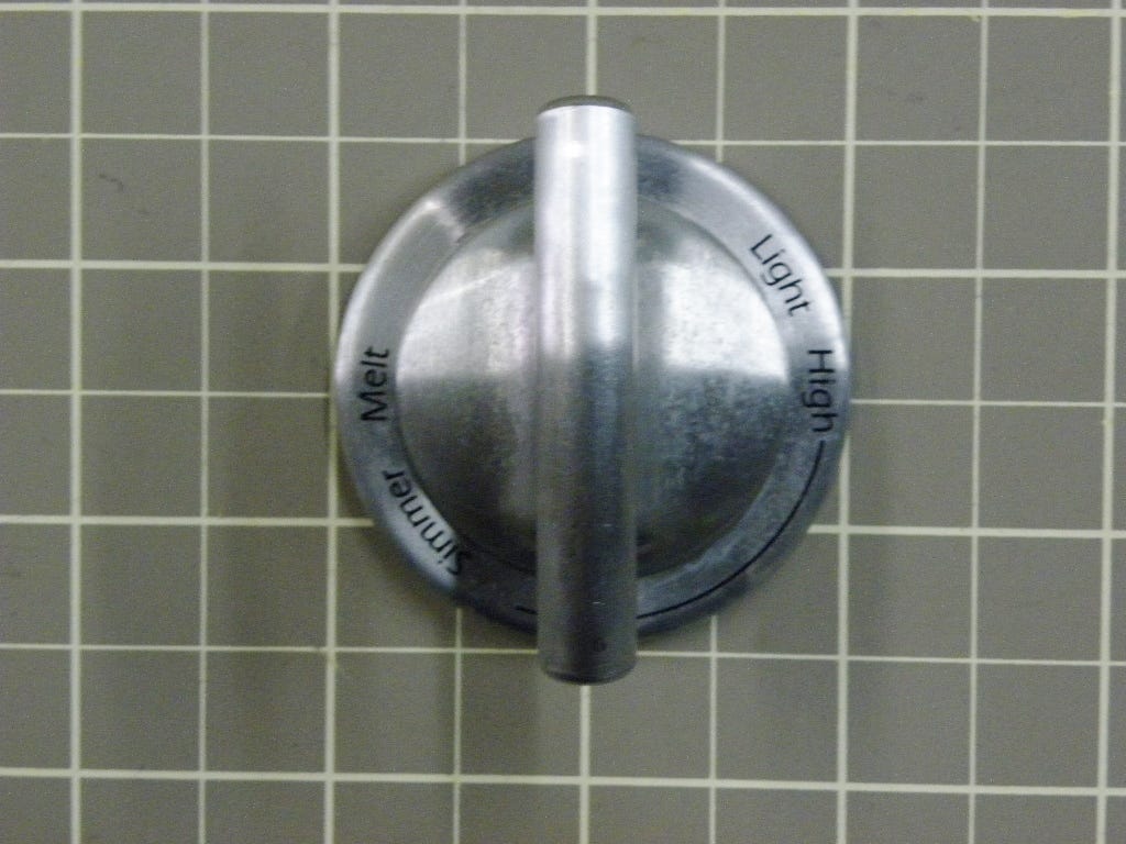 Jenn Air Gas Range Simmer Burner Knob (Stainless) 74011593