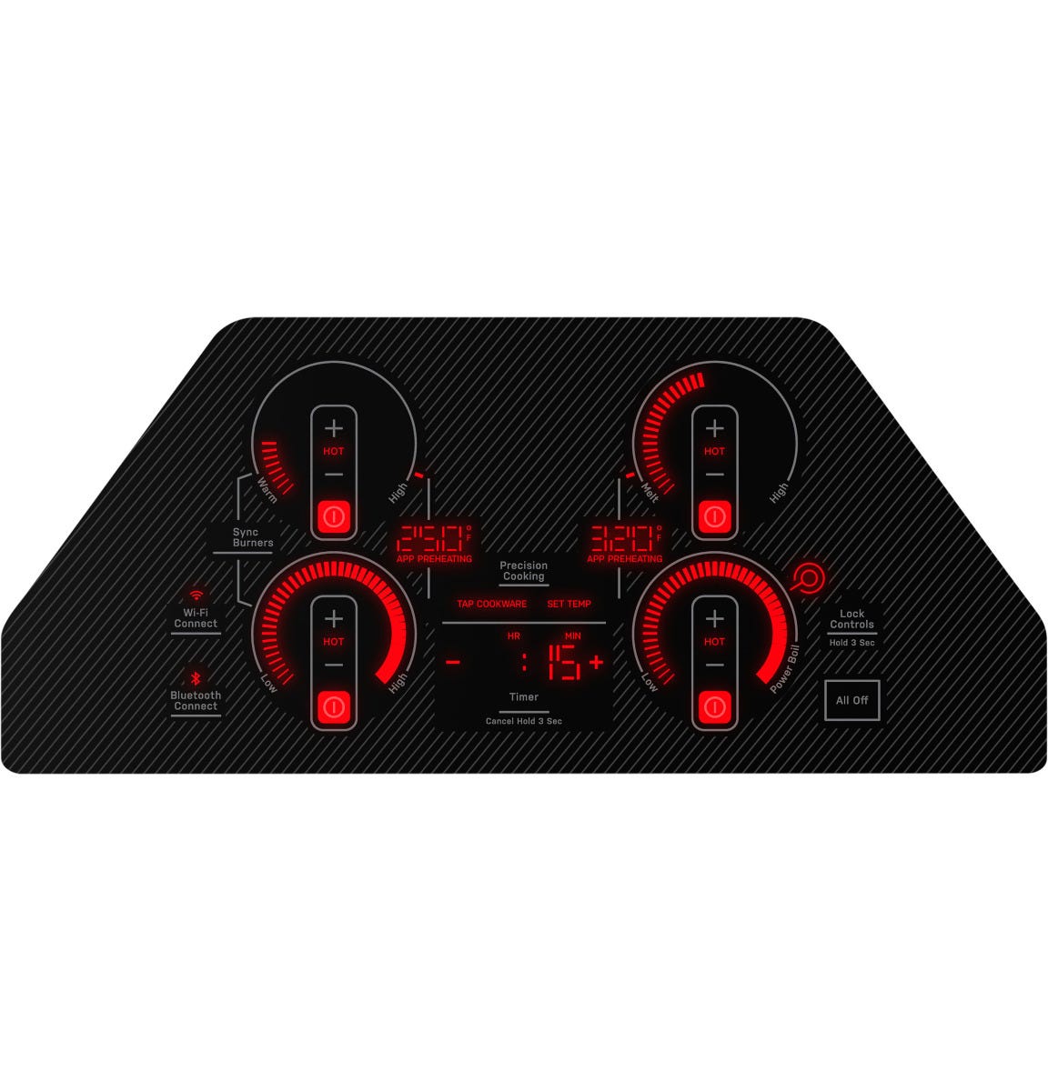 GE Profile 30" Built-In Touch Control Electric Cooktop PEP7030DTBB