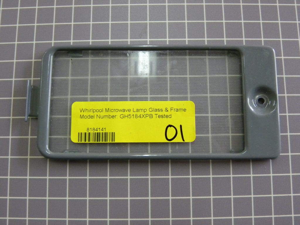 Whirlpool Microwave Lamp Glass and Frame 8184141
